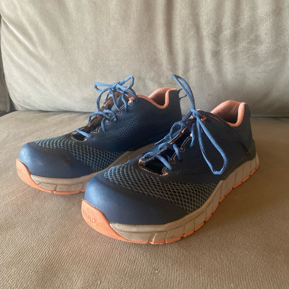 WORX Women’s Sneaker Steel Toe Work Shoes Safety Oil/slip Resisting Size 9
